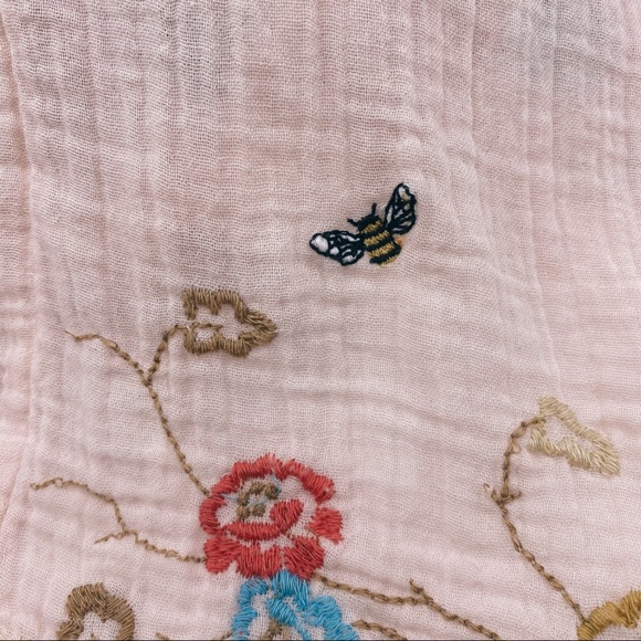 ANTHROPOLOGIE Swim Cover Up Pink Embroidered Gauze Dress - Picture 10 of 14